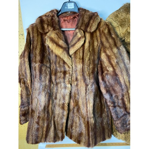 761 - Selection of 3 vintage fur coats.