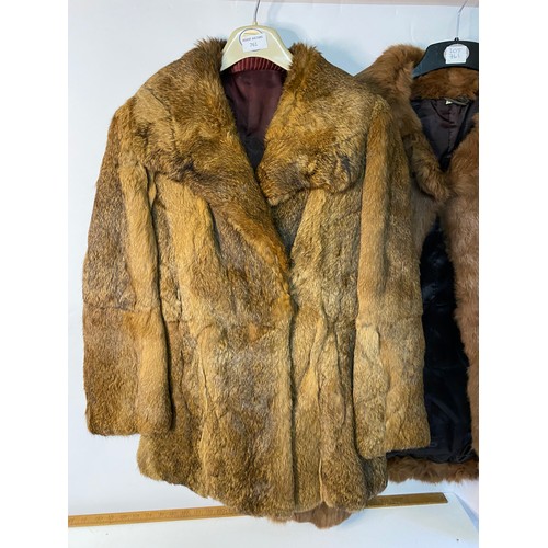 761 - Selection of 3 vintage fur coats.