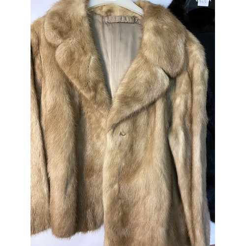 762 - Selection of 3 vintage fur coats.