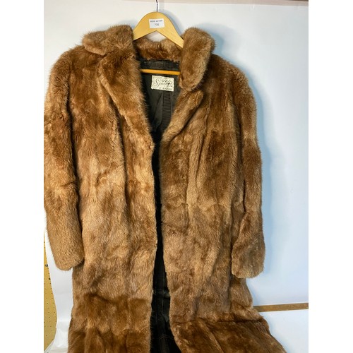 798 - 3 x vintage long length fur coats