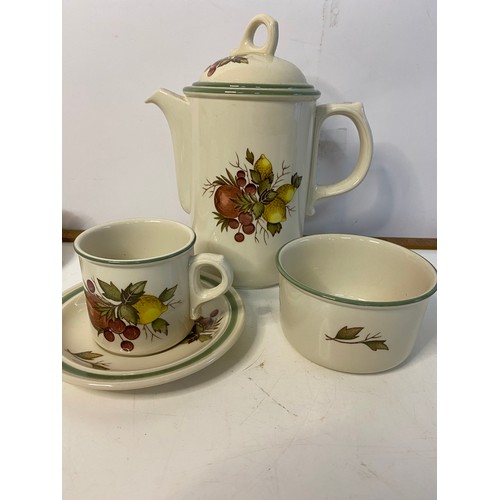 812 - Wedgwood 'Covent Garden' coffee set comprising 6 x mugs, 6 x saucers, sugar bowl and coffee pot