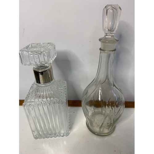 823 - Selection of glassware including decanters