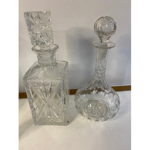 823 - Selection of glassware including decanters