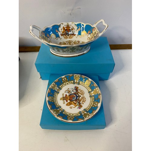 866 - A boxed 2002 Royal Collection basket, Royal Worcester cup, saucer and coaster