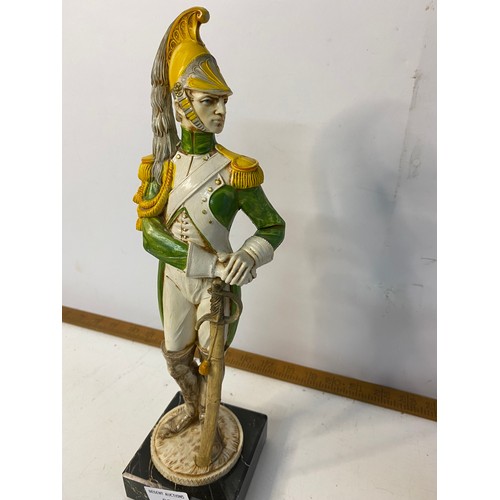 884 - Pair of carrara based soldiers standing 35 cms tall