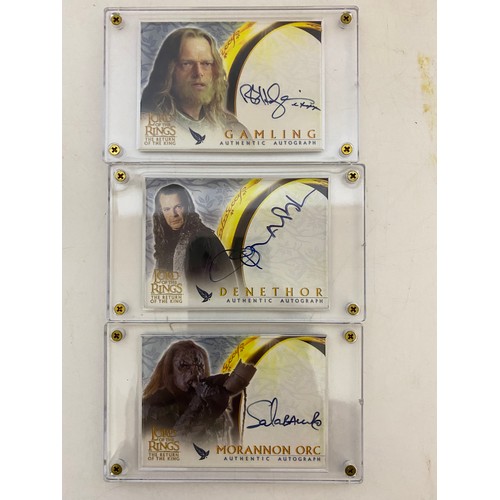 966 - Topps The Lord of the Rings, The Return of the King authentic autograph cards all in Archival Safe c... 