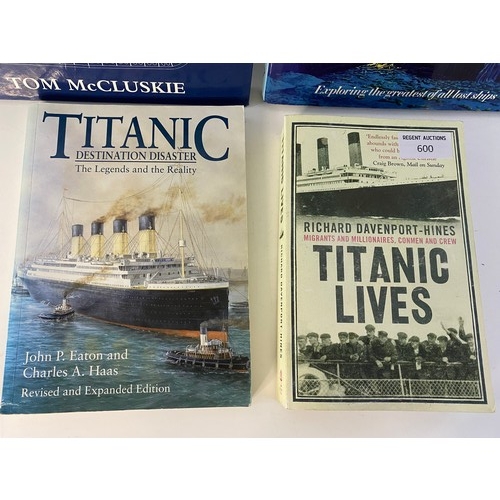 600 - Selection of Titanic books,