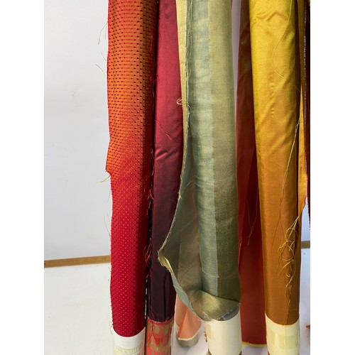 959 - Selection of good quality coloured silk from Osbourne and Little on 8 rolls.