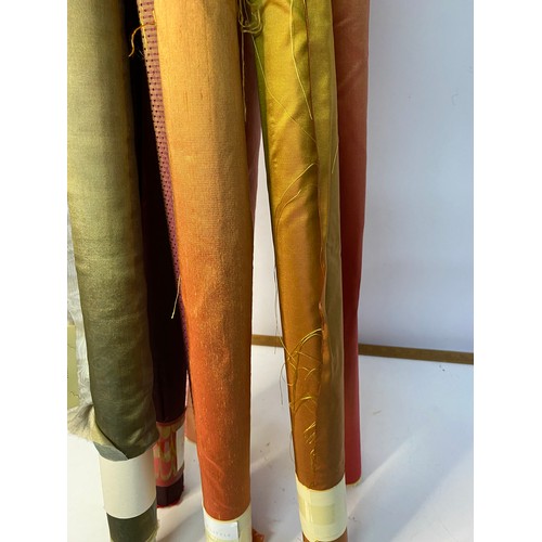 959 - Selection of good quality coloured silk from Osbourne and Little on 8 rolls.