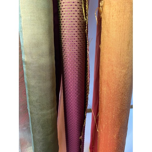 959 - Selection of good quality coloured silk from Osbourne and Little on 8 rolls.