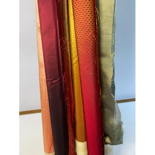 959 - Selection of good quality coloured silk from Osbourne and Little on 8 rolls.