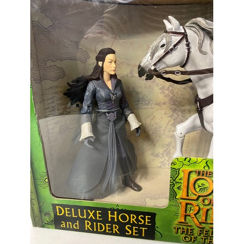 964 - Toy Biz The Lord of the Rings,  The Fellowship of the Ring Horse and rider Deluxe set. Arwen & Asfal... 