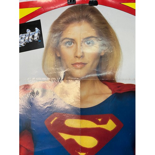 975 - Vintage Supergirl poster, souvenir of the film. Published by London Editions Ltd, DC Comics Inc in 1... 