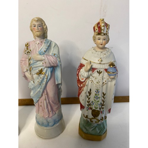 979 - Selection of 3 religious figures, pre WWII, approx 22 cm tall.