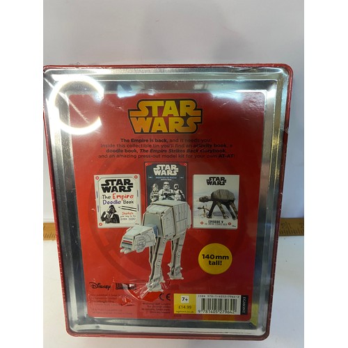 809 - Star Wars Build Your Own At-At activity tin, water bottle and 2 virtual reality viewers.