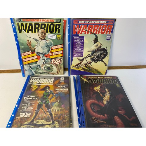 938 - Large selection of vintage warrior comics.