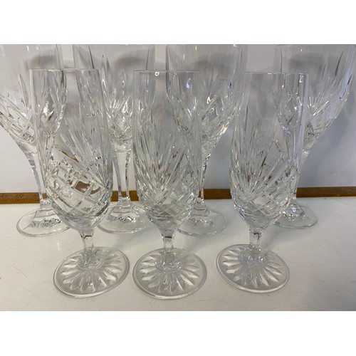 989 - Vintage cut crystal glasses and candleholders.