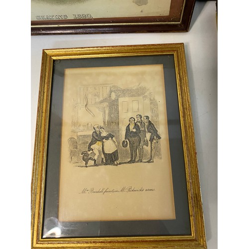 996 - Victorian framed prints and early 1800's lithographs and sketches.