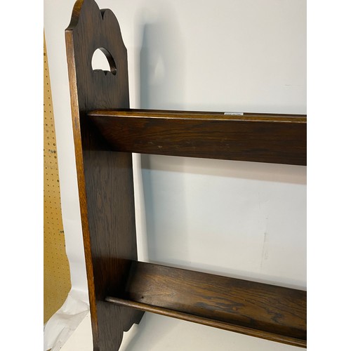 512 - Antique Oak Book shelf measuring 67 cm wide by 81 cm tall.