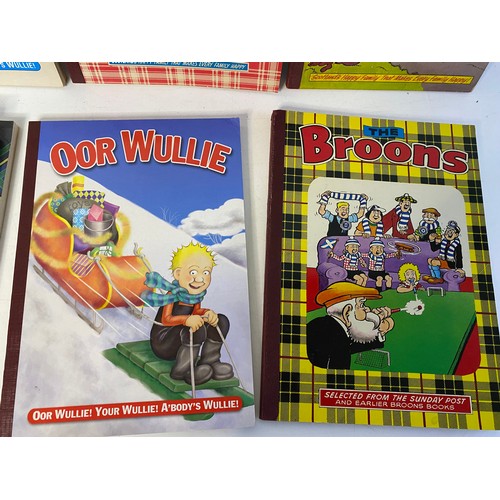 544 - Collection of the Broons and oor Wullie Annuals.