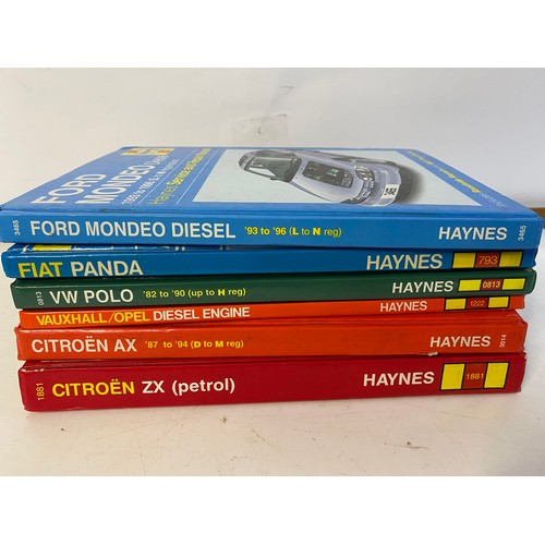 548 - Collection of vintage Haynes manuals and other car books.