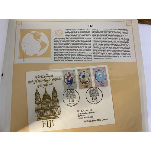 706 - Selection of first day covers and stamp albums including Royal Wedding and British Commonwealth.