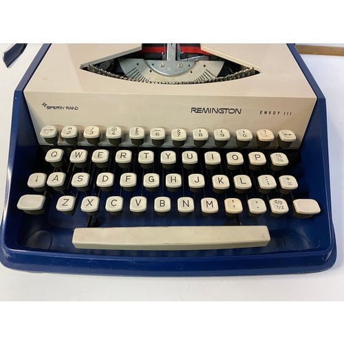 710 - 2 x vintage portable typewriters, Remington EnvoyIII and a Olivetti Letters 32