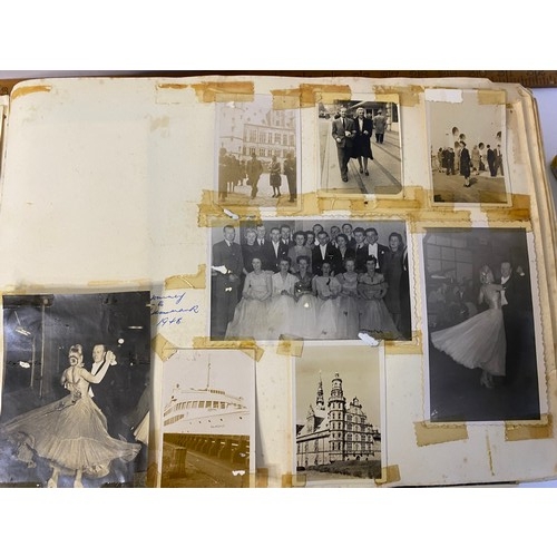 712 - 1940's-50's large scrapbook containing photo's, ephemera, postcards, newspaper clippings relating to... 