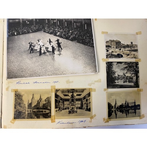 712 - 1940's-50's large scrapbook containing photo's, ephemera, postcards, newspaper clippings relating to... 