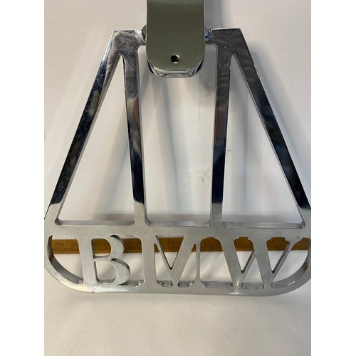 596 - Chrome BMW advertising sign 58cms tall