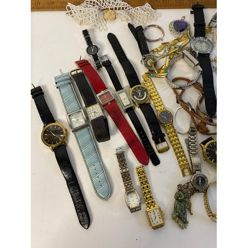 948 - Selection of costume jewellery and watches.