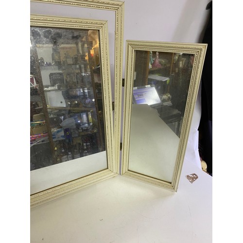 595 - Vintage freestanding triple mirror.