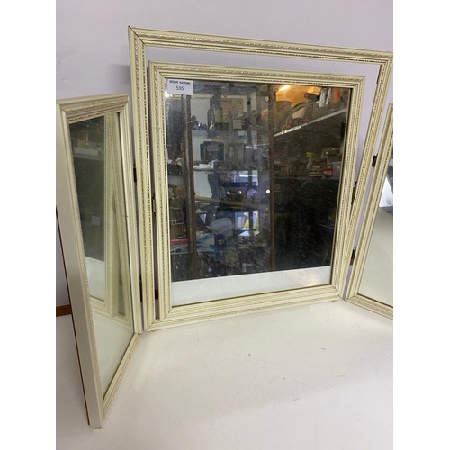 595 - Vintage freestanding triple mirror.