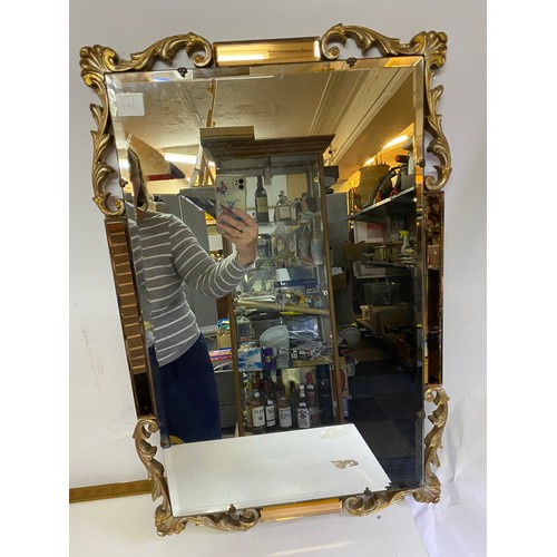 771 - 3 x vintage mirrors with decorative metal frames, tallest measures 85 cm.