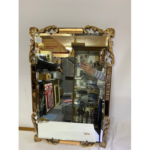 771 - 3 x vintage mirrors with decorative metal frames, tallest measures 85 cm.