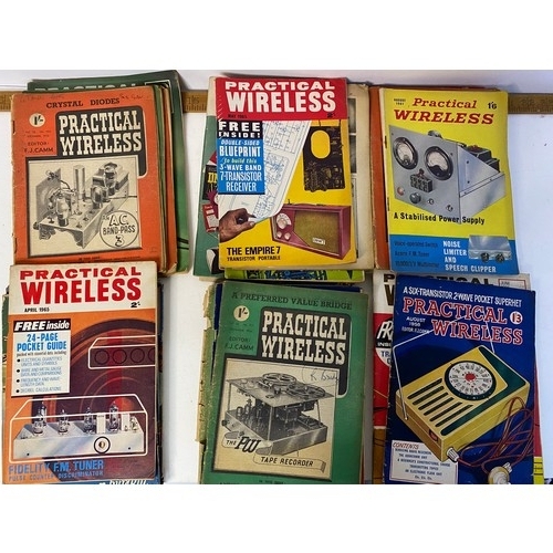 564 - Box full of 1960's/50's Practical Wireless Magazines.