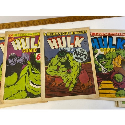 841 - Original 1979 Hulk comics no.'s 1-6 and 10-12, no.5 duplicated