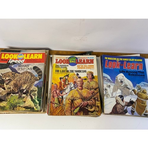 843 - Over 70 x original 'Look and Learn' magazines from the 70's and 80's