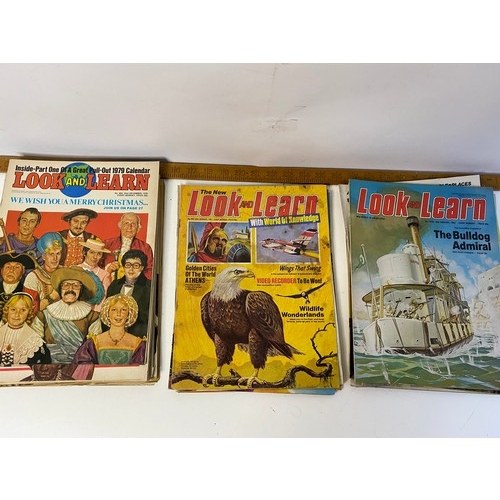 843 - Over 70 x original 'Look and Learn' magazines from the 70's and 80's