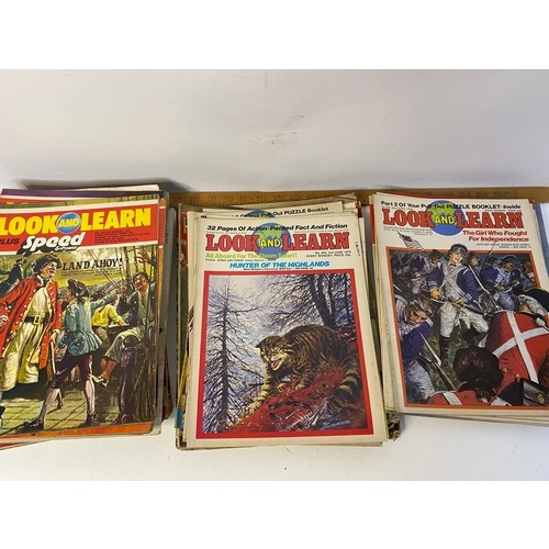 844 - Over 70 x original 'Look and Learn' magazines from the 70's and 80's