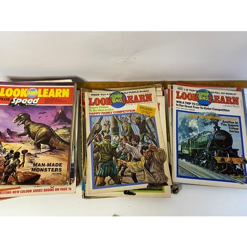 844 - Over 70 x original 'Look and Learn' magazines from the 70's and 80's