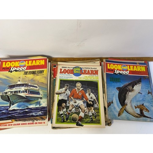 844 - Over 70 x original 'Look and Learn' magazines from the 70's and 80's