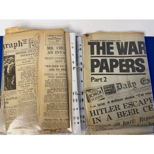 862 - A selection of World War 2 press cuttings and posters from the 1940's