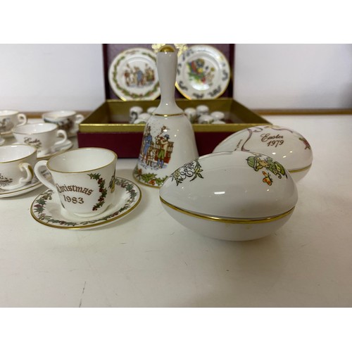 333 - Selection of miniature ornaments from Caverswall including 7 x cups and saucers, 2 x plates, 11 x th... 