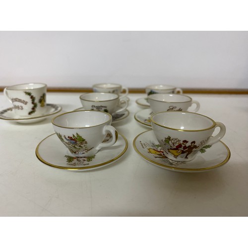 333 - Selection of miniature ornaments from Caverswall including 7 x cups and saucers, 2 x plates, 11 x th... 