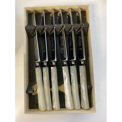 116 - Quantity of vintage cutlery mostly boxed and cased sets.