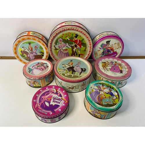 142 - Collection of vintage Quality Street tins