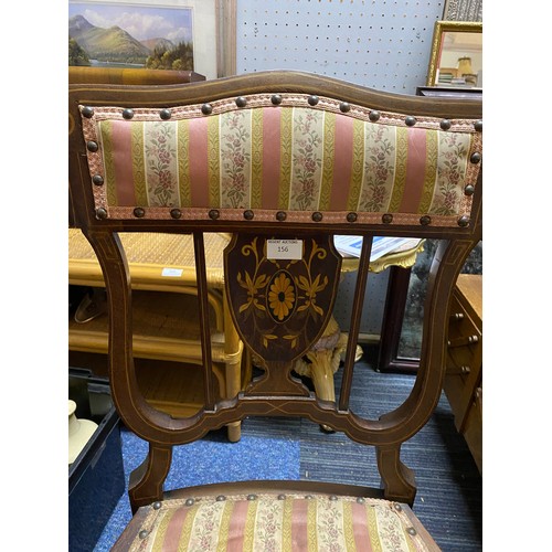 156 - Edwardian Inlaid dining/occasional chair