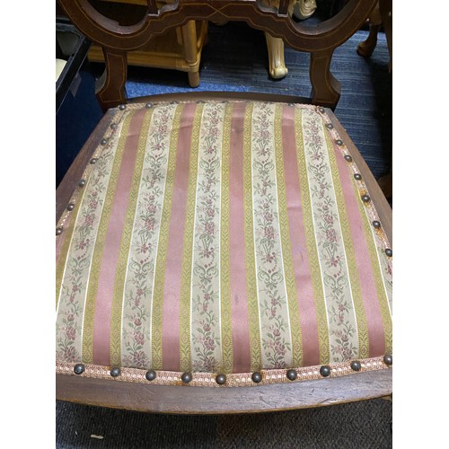 156 - Edwardian Inlaid dining/occasional chair