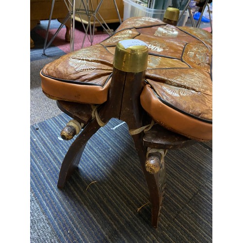 157 - Vintage camel stool.